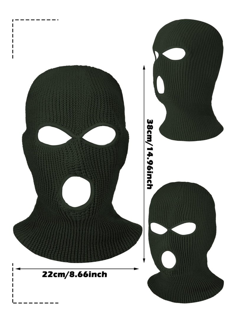 SYOSI 3-Hole Full Face Cover Winter Outdoor Sport Knitted Face Cover Ski Adult Balaclava Headwrap Full Face Mask Motorcycle Cycling Snowboard Gear for Outdoor Sports for Men Women  - Image 5