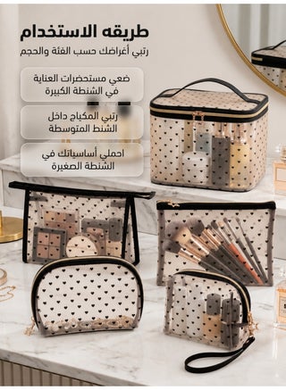 5-piece transparent makeup bag set - Z80 - view 3