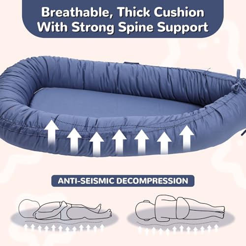EAQ Baby Lounger, Infant Lounger for Newborn,Portable Baby Nest Cover Breathable & Soft, Newborn Essentials - Image 5