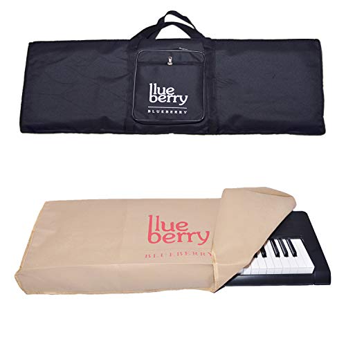 blueberry KB50 Padded Keyboard Bag & Dust Cover Compatible with Yamaha PSR E463 Keyboard(Black) - Image 1
