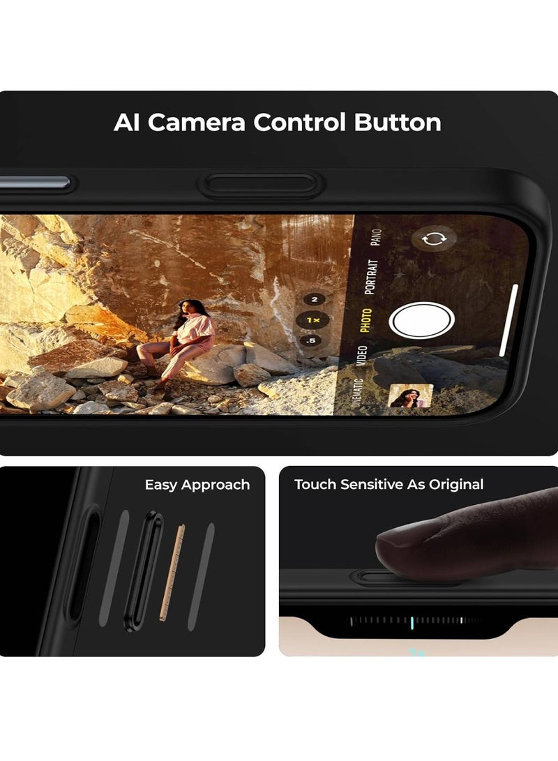 اووكاي جراب لهاتف iPhone 18 Pro Max / 17 Pro Max متوافق مع MagSafe، جراب رفيع وخفيف الوزن بتصميم أنيق يشبه الجراب بدون غطاء، بنمط ألياف الكربون (أسود) - Image 3