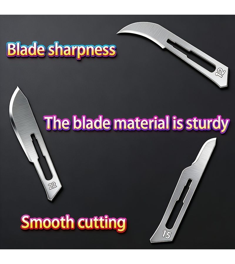 33pcs Premium Utility Carving Blade Set With 3 Type Blades And 2 Handles - Image 4