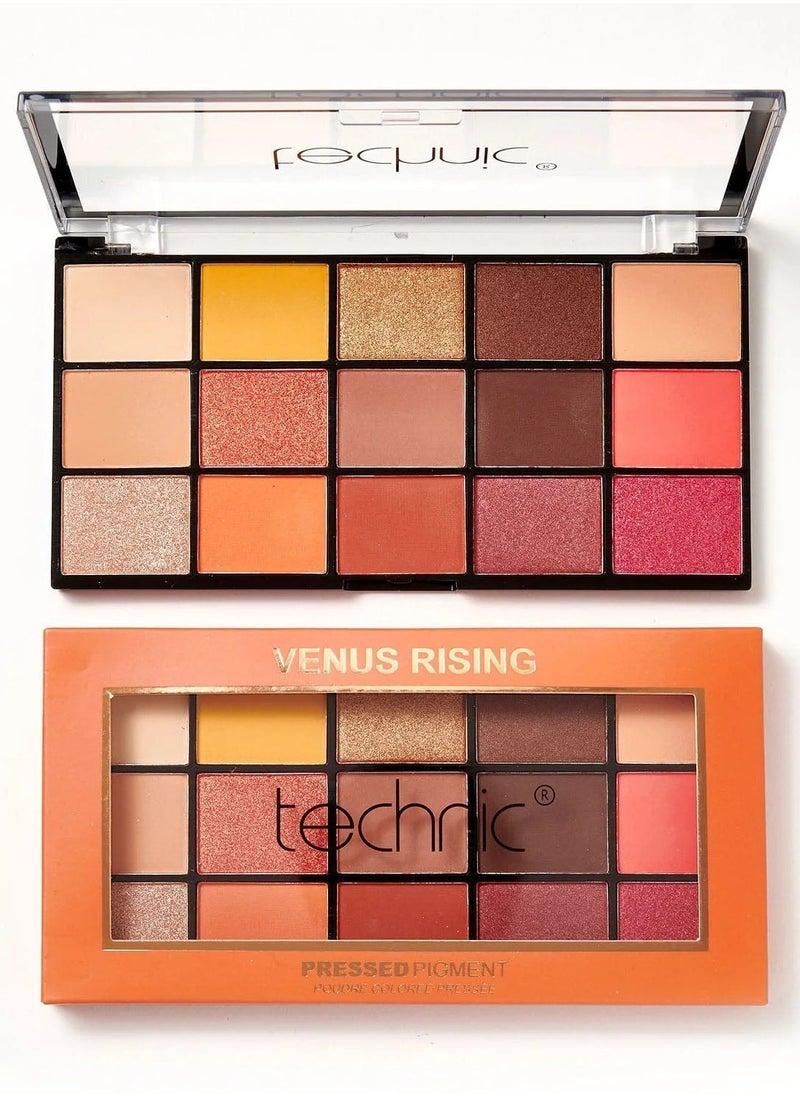 Technic - 15 shades pressed pigments eyeshadow palette- Venus Rising - Image 1