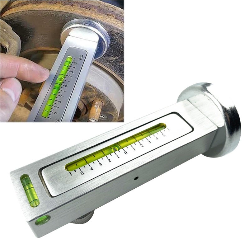 Magnetic Wheel Alignment Tool 4 Wheel Magnetic Level Gauge Measure Camber Caster Angle - Super Suction Base Durable Material for Most Vehicles - Image 5