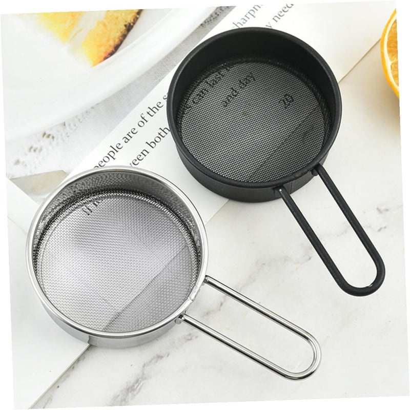 Stainless Steel Flour Sifter Fine Mesh Strainer For Baking Kitchen 2 Pack - Image 5
