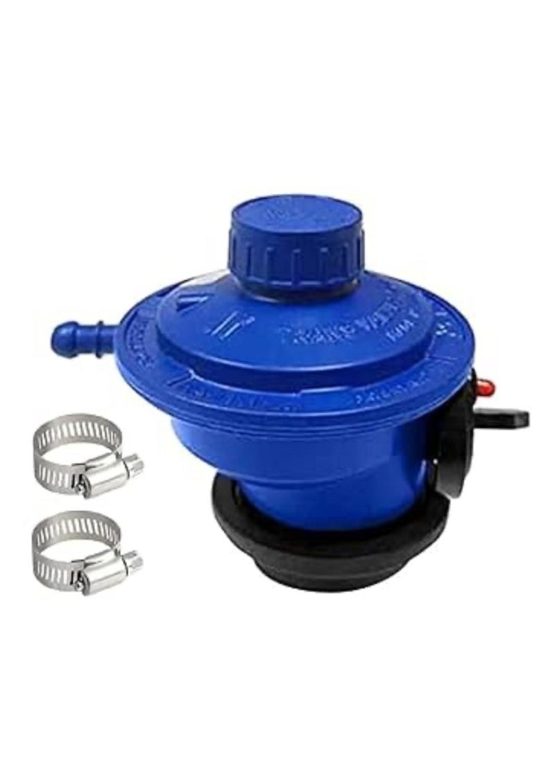 GAS REGULATOR ,patio gas regulator, Gas Grill Control Valve Table Top Regulator with intel pressure 0.3-16Bar, 22MM  ,90mBAR , CLIP ON TYPE, Gas cylinder regulator