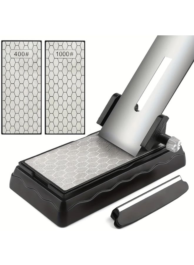 Diamond Whetstone Set With Angler And Angle Clip Fine Coarse Sharpening Plate Non Slip Base - Image 1
