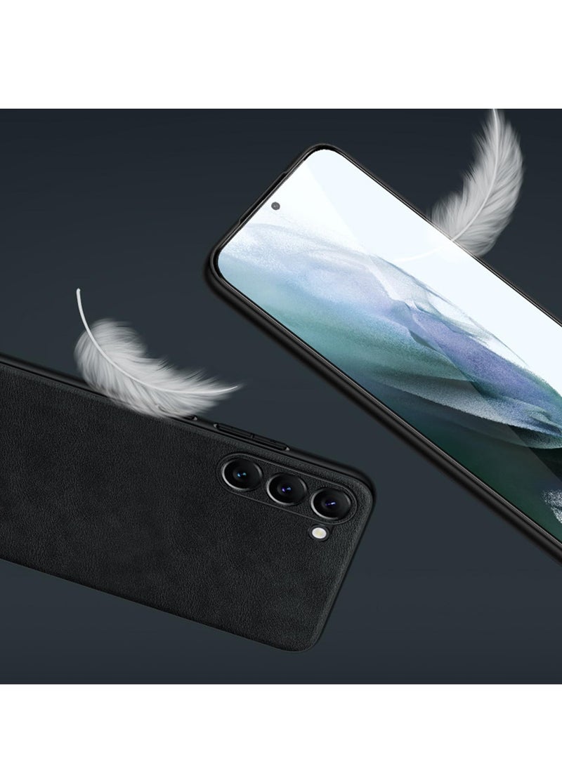 Aookay For Galaxy S24 Ultra Case Leather, Luxury Business Retro Premium PU Leather Phone Case, Shockproof Bumper Full Body Protective Cover Phone Cases for Samsung Galaxy S24 Ultra 5G 2024 - Black - Image 4