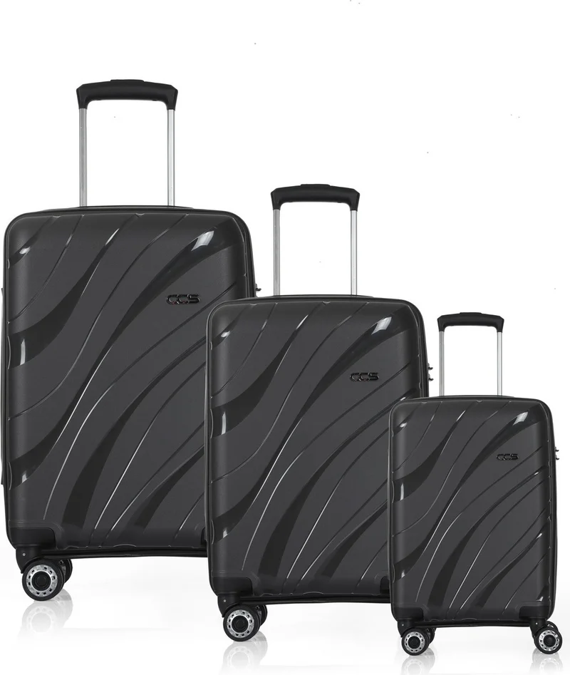 S-Invalid Brand Name 5223 Polypropylene Suitcase Set of 3