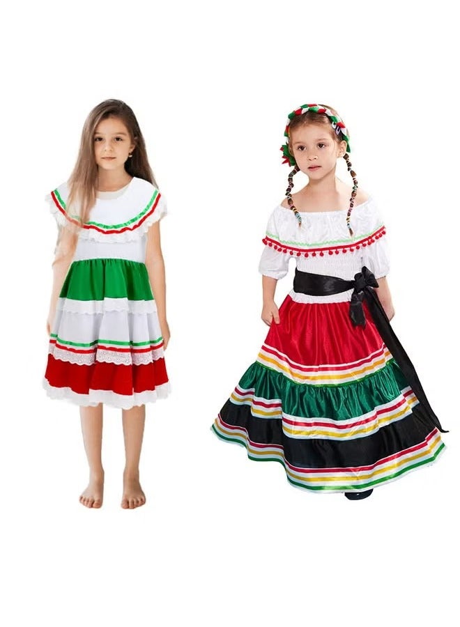 الأنشطة الجديدة في الحرم الجامعي اللعب فستان فتاة مكسيكية عرقية صغيرة فستان الحفلة فستان فتاة مكسيكية عرقية صغيرة فستان فتاة مكسيكية عرقية صغيرة - Image 2