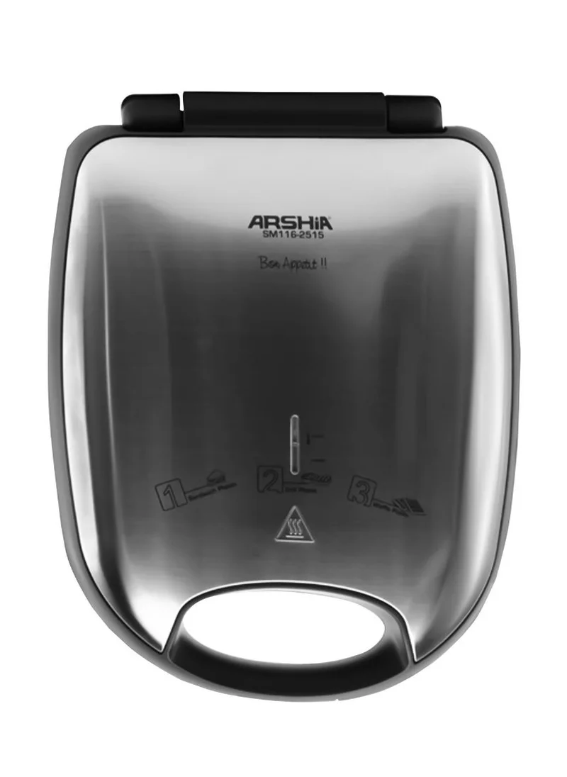 آرشيا Arshia Sandwich Maker Black with 4-Slice Capacity