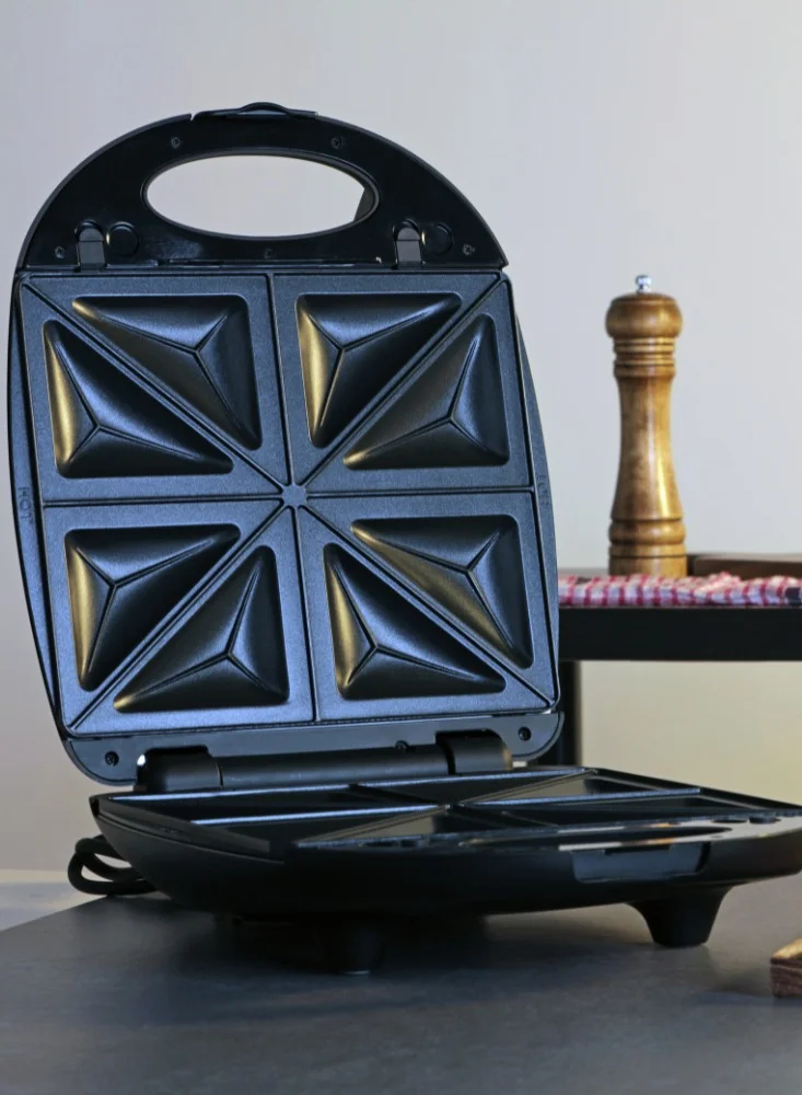 آرشيا Arshia Sandwich Maker Black with 4-Slice Capacity 1200.0 W SM116 أسود/فضي