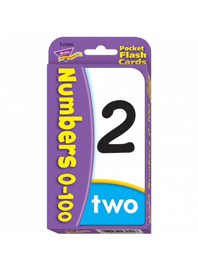 Trend Enterprises Numbers 0-100 Pocket Flash Cards - Image 1