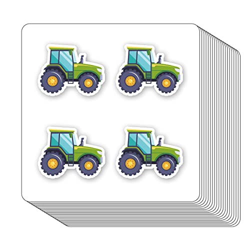 GUVSPTI Farm Tractor Stickers 1in for Scrapbooking Arts Craft Kids DIY Calendars Journals 80Pack - Image 1