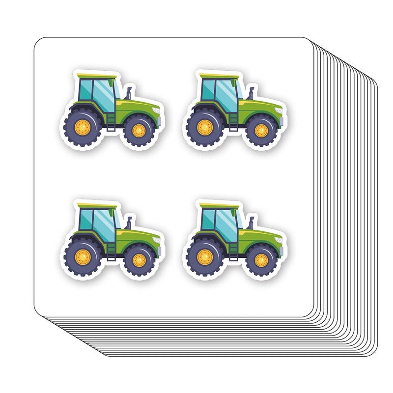 GUVSPTI Farm Tractor Stickers 1in for Scrapbooking Arts Craft Kids DIY Calendars Journals 80Pack - Image 2