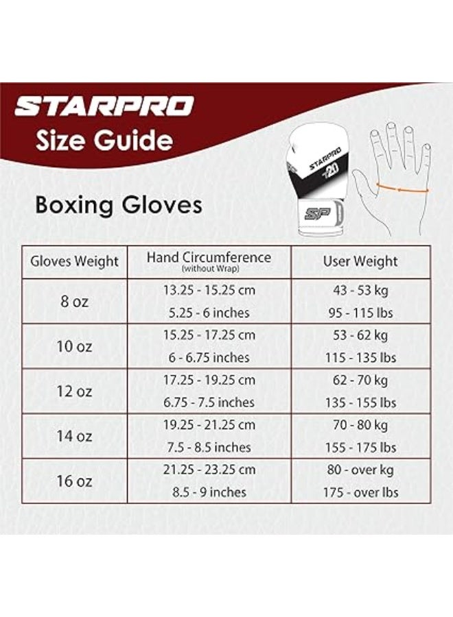 ستاربرو قفازات ملاكمة T20 للشباب من Starbro، مصنوعة من جلد صناعي مع بطانة مقاومة للماء وشبكة بفتحات تهوية، قفازات تستخدم لحماية اليدين أثناء التدريب، 226/283/396/453 جرامًا لوازم رياضية - ألعاب رياضية - أدوات رياضية وصالة ألعاب رياضية - Image 3