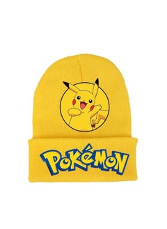 Pokemon Pikachu Pattern Yellow Kids Knit Cap Soft Winter Knit Cap Gifts for boys, girls and teens  - Image 1