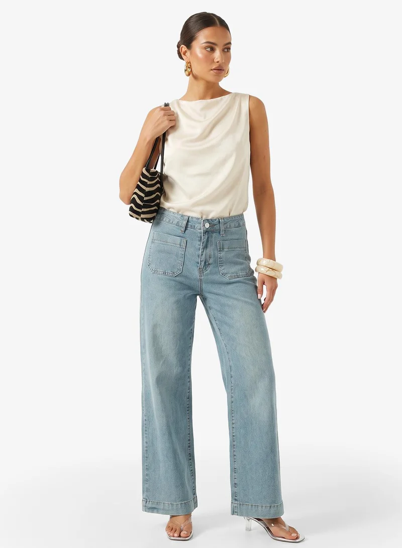 High Rise Straight Fit Jeans
