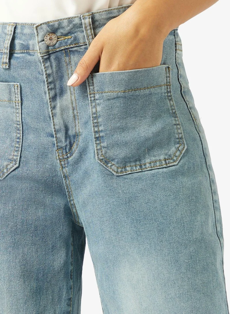 Ginger  High Rise Straight Fit Jeans for Women | Best Price UAE