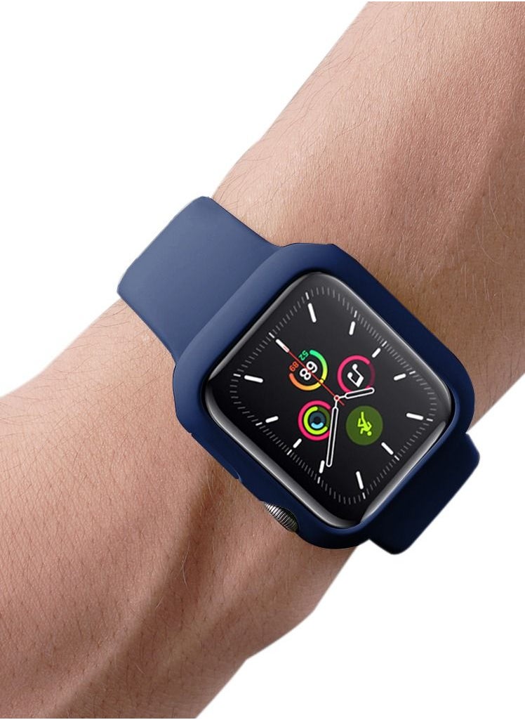 Silicone Watchbands 200mm Length with Protective Case Cover for Apple iWatch 7 41mm