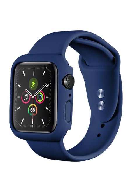 Silicone Watchbands 200mm Length with Protective Case Cover for Apple iWatch 7 41mm
