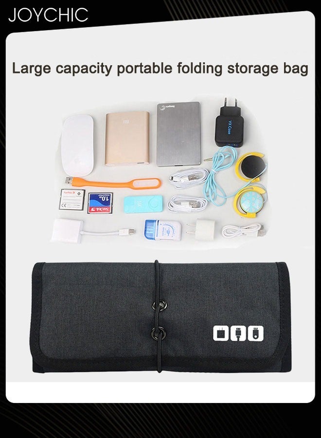 Joychic Travel Cable Organizer Bag Multifunction Dustproof Pouch Accessories Carry Case Portable Foldable Waterproof Storage Bag for Travel Outdoor  - Image 2