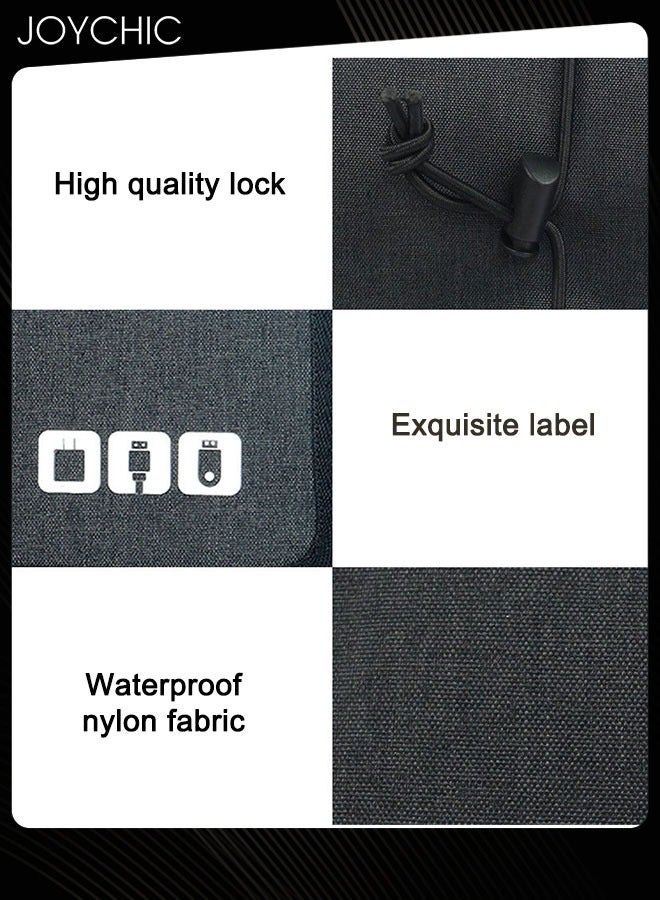 Joychic Travel Cable Organizer Bag Multifunction Dustproof Pouch Accessories Carry Case Portable Foldable Waterproof Storage Bag for Travel Outdoor  - Image 4