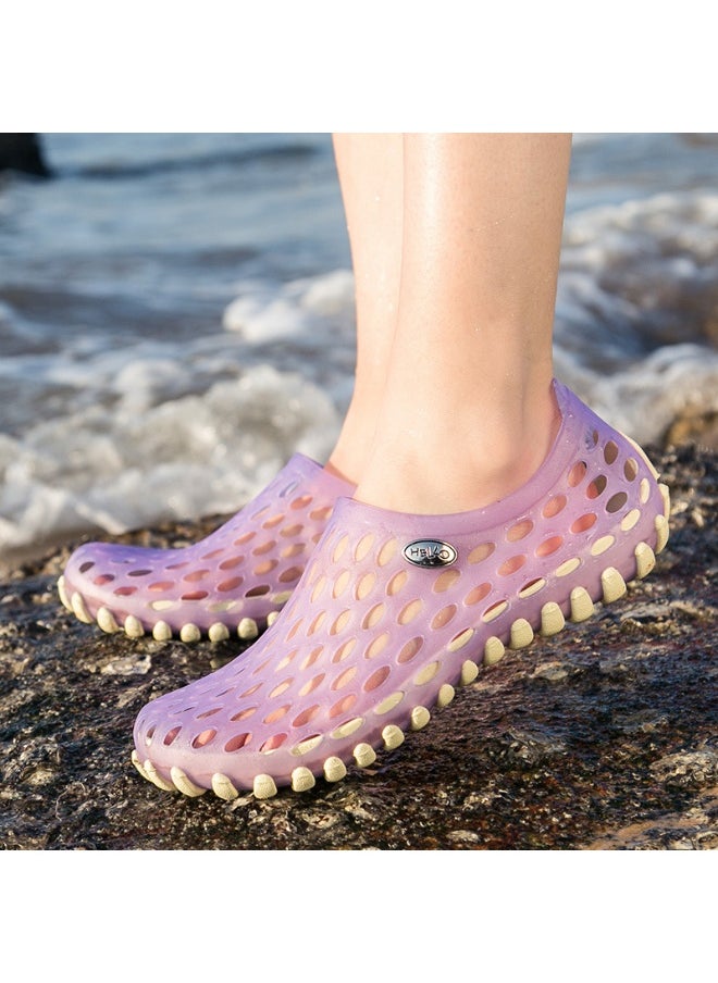 NIBEMINENT Summer Massage Base Sandals Non-Slip Beach Shoes Couple Hole Shoes Breathable Garden Slippers  Adults  - Image 2