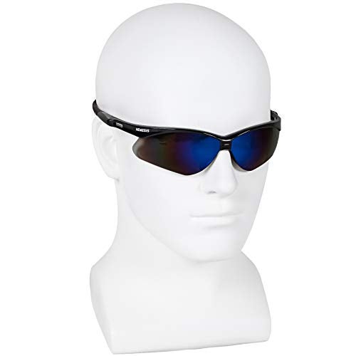 KleenGuard V30 Nemesis Safety Glasses / Sunglasses 14481 Black Frame, Blue Mirror Lens (6 Pair) - Image 4