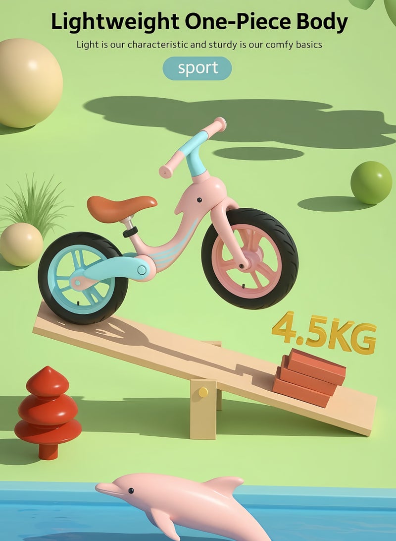 Kids Balance Bike for Ages 2 to 6 Lightweight Foldable No Pedal Walking Bike with Nylon Fiber Frame and Anti Slip Wear Resistant Tires  - Image 5
