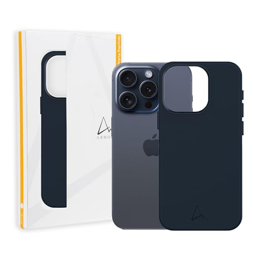 Armor Leather Magnetic Case for iPhone 15 Pro Max Marine Blue - Image 1