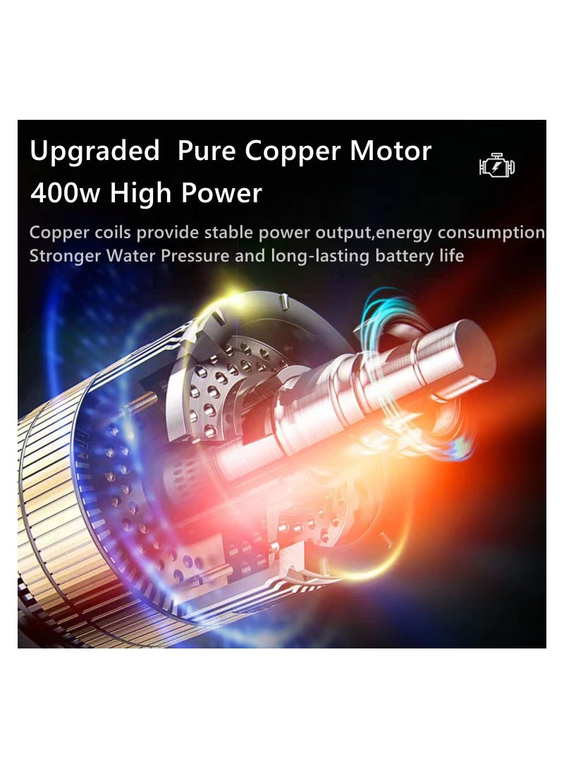 GGEROU Upgraded Cordless Electric Pressure Washer Pump Car Cleaning Kit 400W 30 Bar - Image 2