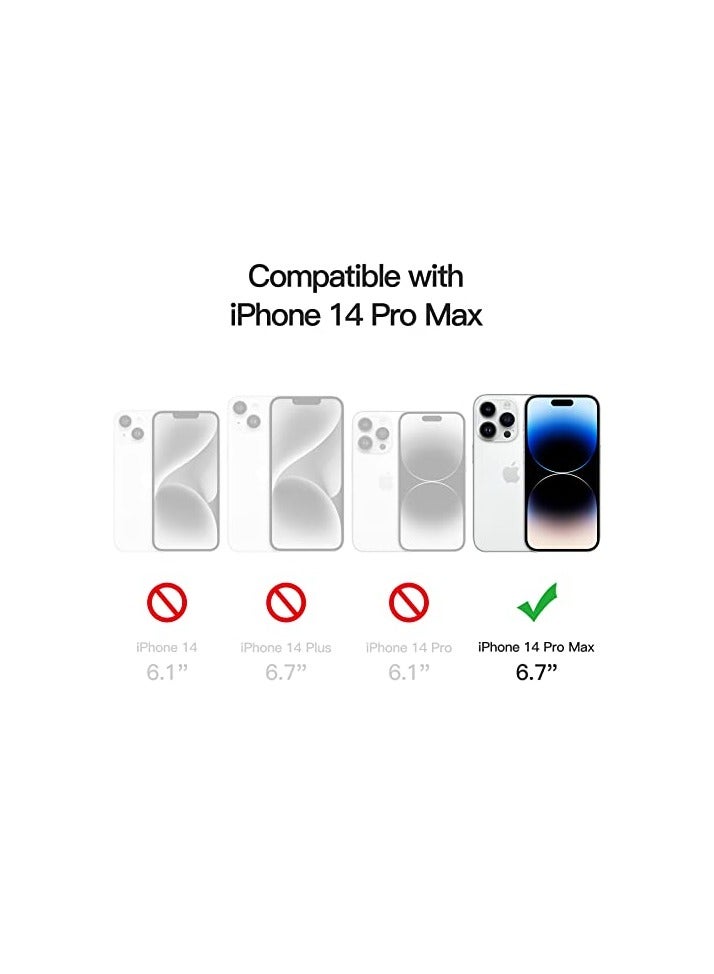 جي تيك حافظة JETech 5 في 1 لهاتف iPhone 14 Pro Max مقاس 6.7 بوصة، مع واقي شاشة مكون من قطعتين وواقي عدسة الكاميرا، غطاء هاتف مقاوم للصدمات غير أصفر، طبقة زجاجية مقسى كاملة التغطية (شفاف) - Image 2