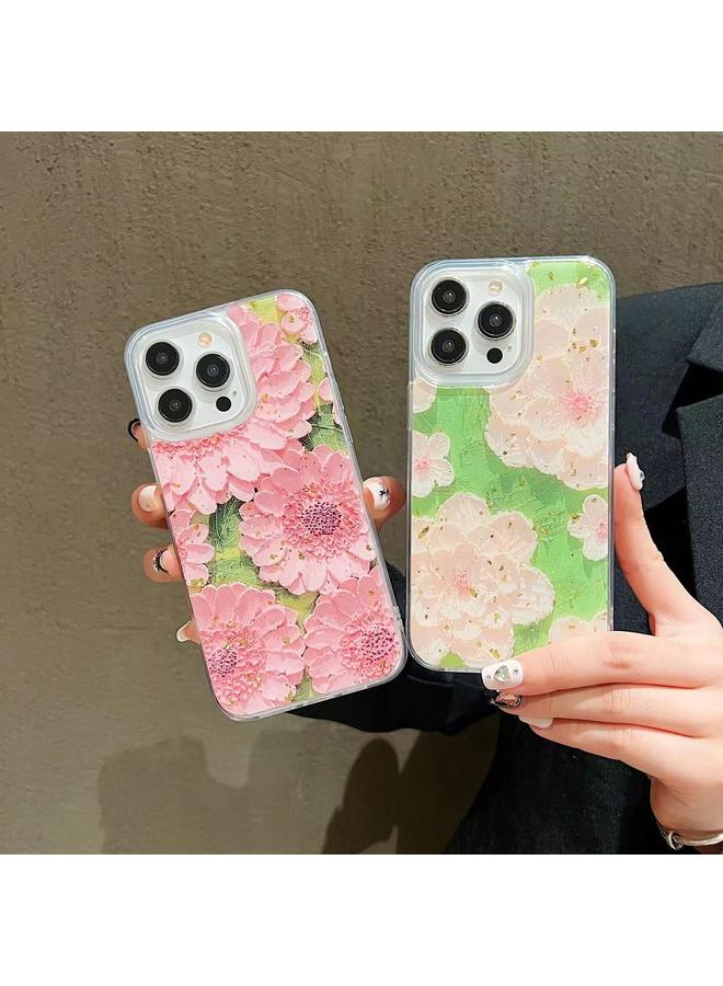 اس-توب جراب لهاتف iPhone 15 Plus مصنوع من مادة TPU الإيبوكسي المطلية بالزيت برقائق ذهبية - Image 3