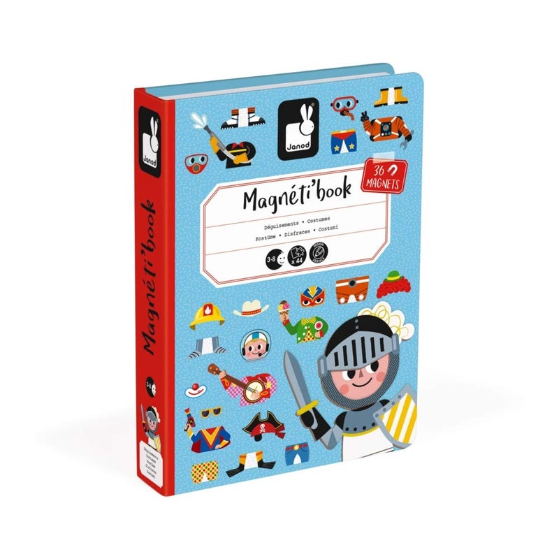 Janod MagnetiBook 45 pc Magnetic Boys Costumes Dress Up Game - Ages 3+ - J02719 - Image 4