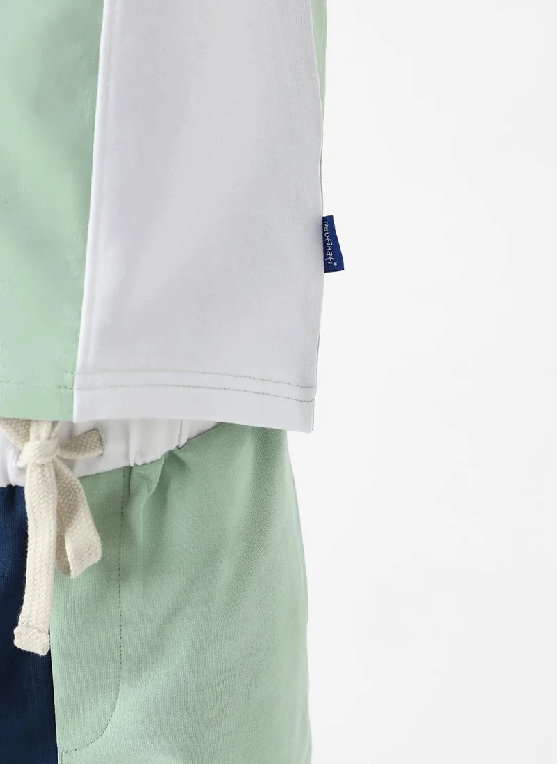 Nautinati Multi-Color Nautinati Boys' Colourblock Combo Set of T-shirt and Shorts for Men | Best Price UAE