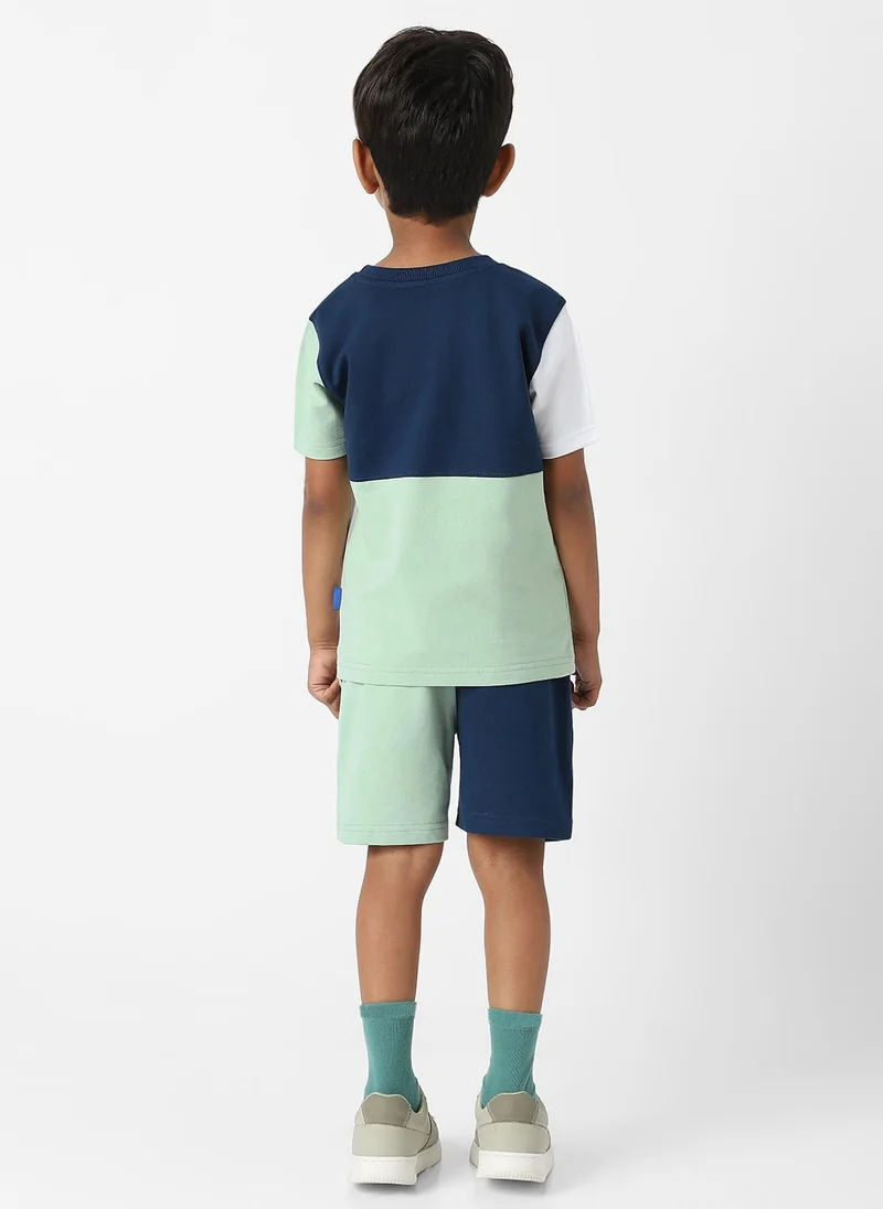 Nautinati Multi-Color Nautinati Boys' Colourblock Combo Set of T-shirt and Shorts for Men | Best Price UAE