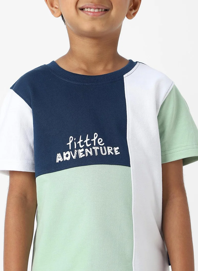 Nautinati Multi-Color Nautinati Boys' Colourblock Combo Set of T-shirt and Shorts for Men | Best Price UAE