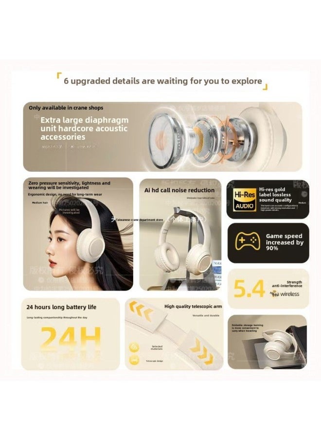 Generic - Wireless Bluetooth Headset Headset Computer E-sports Games With Wheat Noise Reduction For China/for Apple-Colour:Official Standard Configuration-[top Model] Obsidian Black 5.3 Chip☆Hifi Three-dimensional Sound Effect☆Enc Physical Noise Reduction☆Hd Call - Image 1