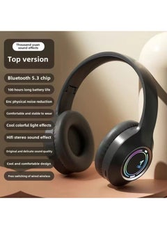 Wireless Bluetooth Headset Headset Computer E-sports Games With Wheat Noise Reduction For China/for Apple-Colour:Official Standard Configuration-[top Model] Obsidian Black 5.3 Chip☆Hifi Three-dimensional Sound Effect☆Enc Physical Noise Reduction☆Hd Call