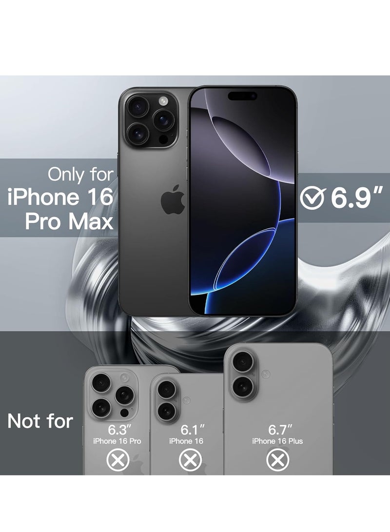 DUSALA Soft Clear Case for iPhone 16 Pro Max 6.9-Inch, Camera Lens Full Protection Compatible with MagSafe Wireless Charging Shockproof Electroplated TPU Phone Cover  Black - Image 2