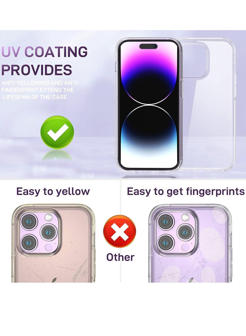 MUNTAQI 5 in 1 Magnetic Case for iPhone 14 Pro Max 6.7-Inch with 2-Pack Tempered Glass Screen Protector and Camera Lens Protector, Compatible with MagSafe, Shockproof Phone Cover - Image 3