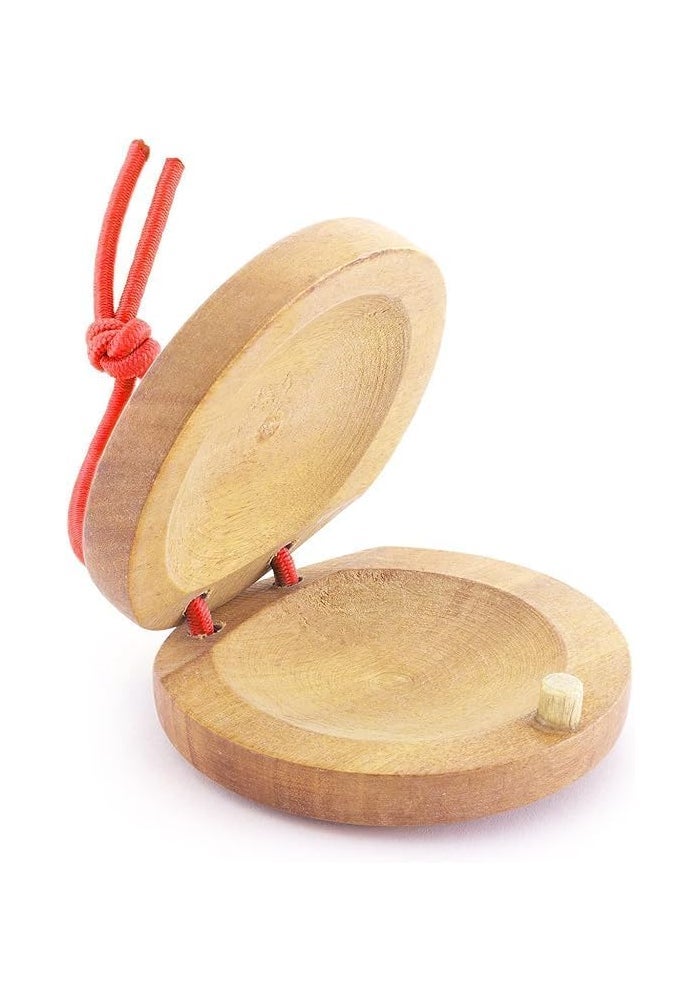 MegArya Wooden Castanets - Finger Clackers Clappers - Two Pairs (4 Shells) - Image 2