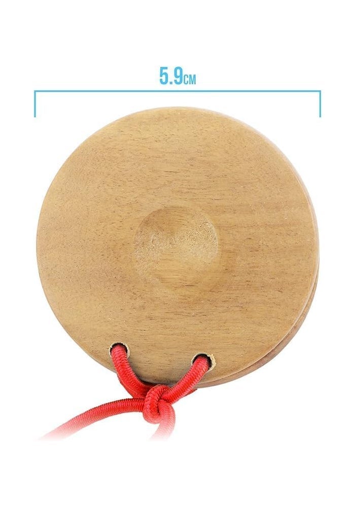 MegArya Wooden Castanets - Finger Clackers Clappers - Two Pairs (4 Shells) - Image 3