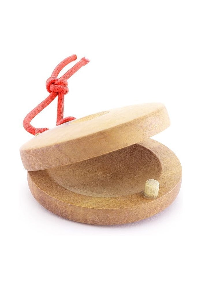 MegArya Wooden Castanets - Finger Clackers Clappers - Two Pairs (4 Shells) - Image 4