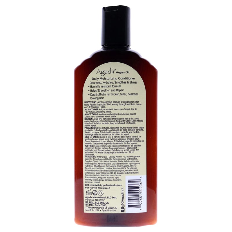 AGADIR Argan Oil Daily Moisturizing Conditioner, 12.4 Fl Oz - Image 2