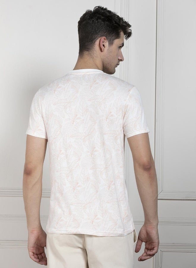 دينيس لينغو تيشيرت قطن بقصة عادية ورقبة دائرية بلون الصدأ - Image 2