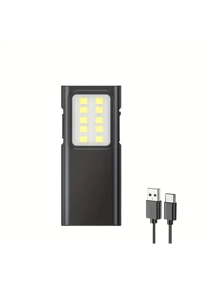 1pc USB C LED Flashlight 4 Modes Compact Emergency Torch For Camping Hiking - Image 1