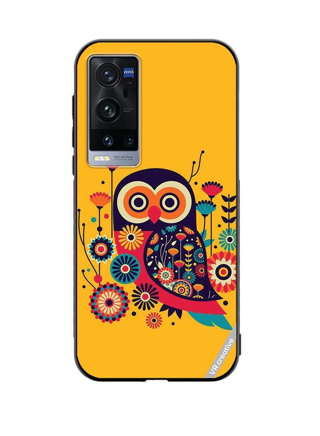 VR CREATIVE Protective Case Cover For Vivo X60 Pro Plus Owl Illustrate Design Multicolour - Image 1