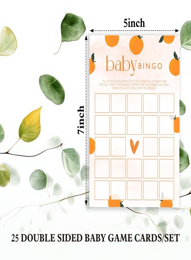 ISOVF Orange Theme Baby Shower Games - Baby Bingo Game - Gender Reveal Party Games - A Little Cutie is on The Way Gender Neutral Party and Supplies-(K03) - Image 4